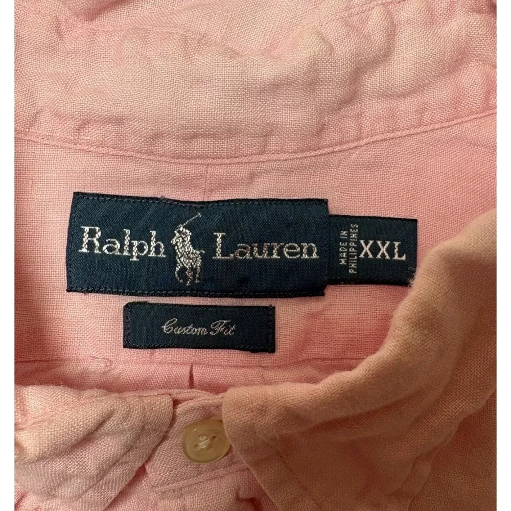 Polo Ralph Lauren Custom Fit 100% Linen Button Down Shirt | 2XL